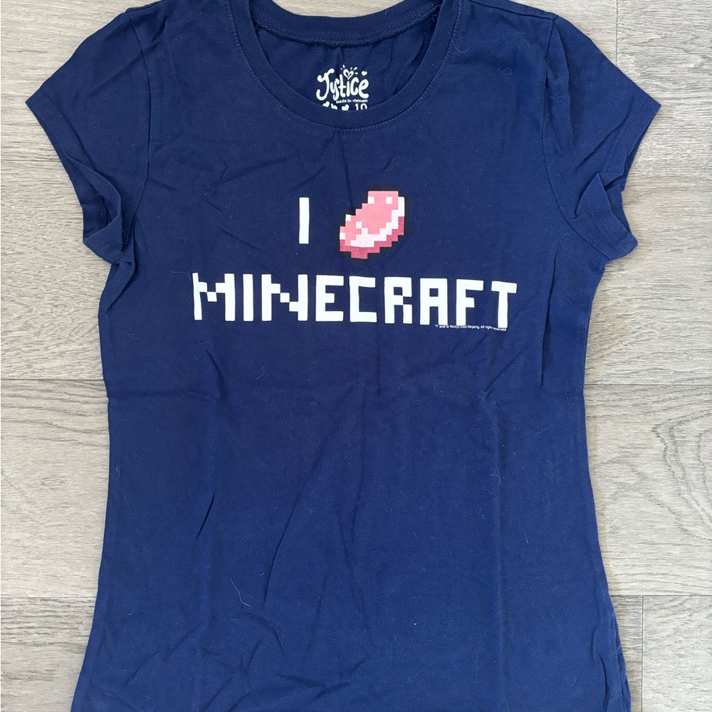 Justice 'I Love Minecraft' T-Shirt